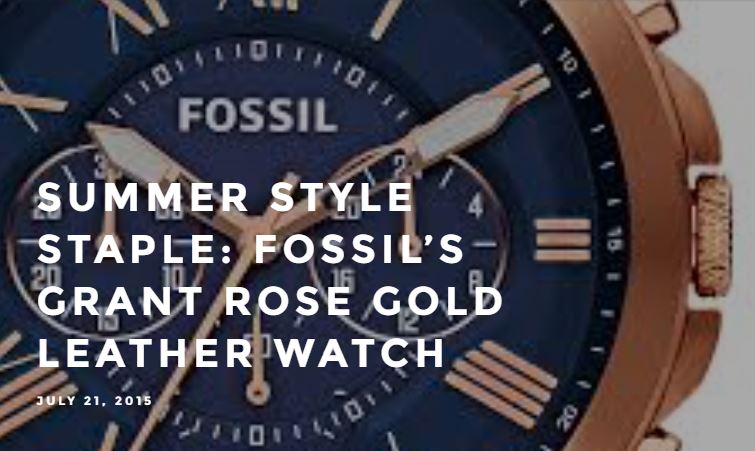 Summer Style Staple: Fossil’s Grant Rose Gold Leather Watch - image - screenshot