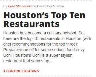 Houston’s Top Ten Restaurants - image - screenshot